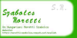 szabolcs moretti business card